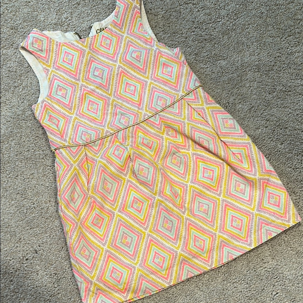 OshKosh B'gosh Pink and Yellow Geometric Kids Dress